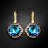 Auskarai "Vintāžš IV (Bermuda Blue)" su Swarovski™ kristalais